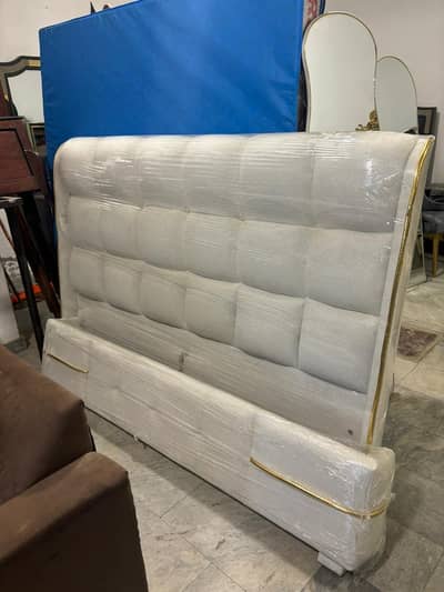 Bubble bed new king size suade cream off white