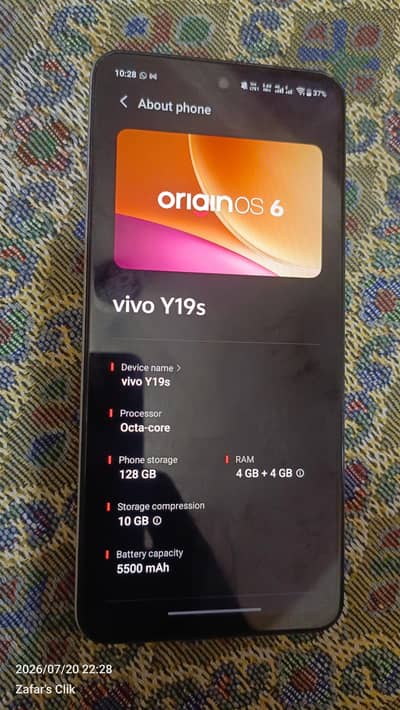Vivo Y19s without Box