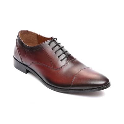 Formal Leather Shoes Burgundy Color 43 Size