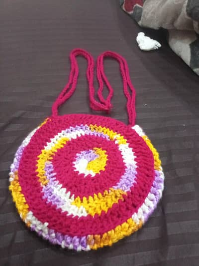handmade crochet shoulder bag