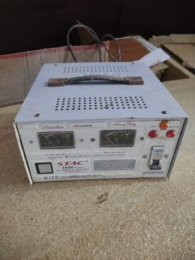 2x STAC Automatic Voltage Stabilizers 1600W – Used & Working
