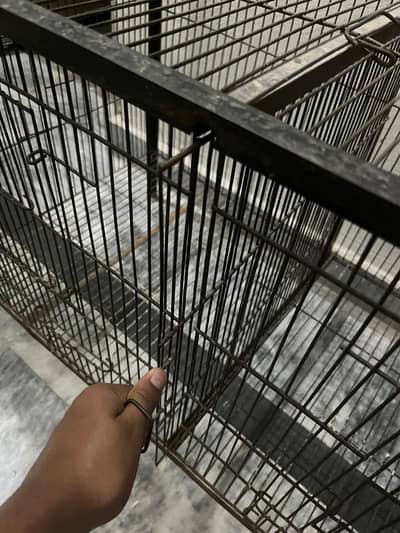 Durable Metal bird cage| easy to clean |Black color| cage for parrots
