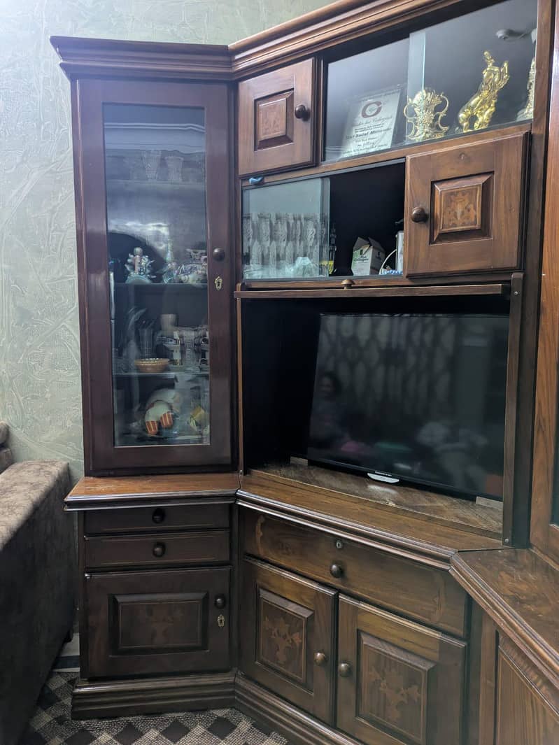 Solid Sheesham Shelf and Tv Divider 3