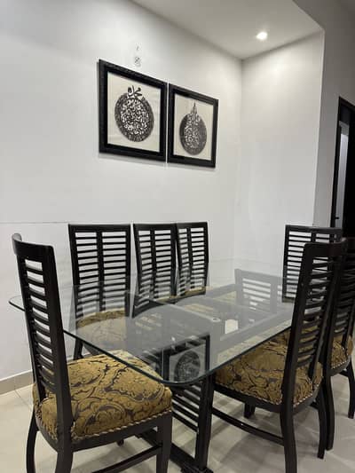 8 chairs with dining table