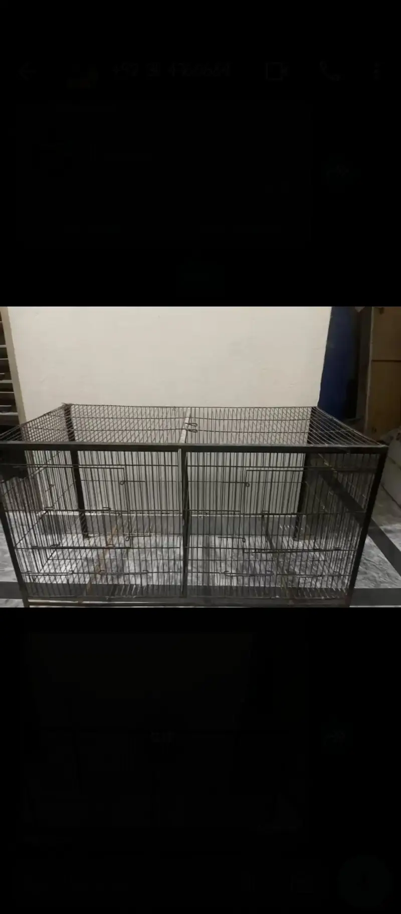 Durable Metal bird cage| easy to clean |Black color| cage for parrots — photo 4