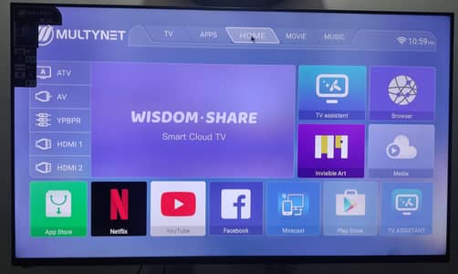 Multynet 50 inch smart tv slightly used