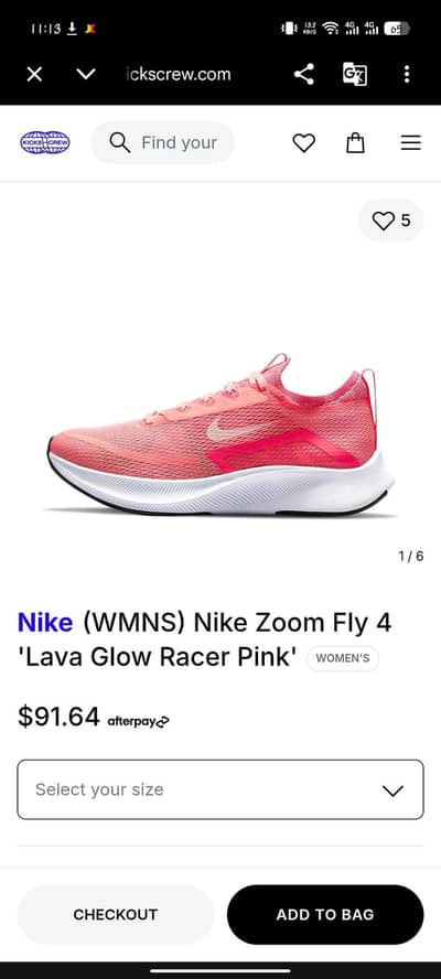 Nike zoom fly 4 pink original 03345409449