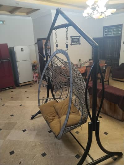 Single bed with mini rolling bed & Hanging stand swing jhoola.