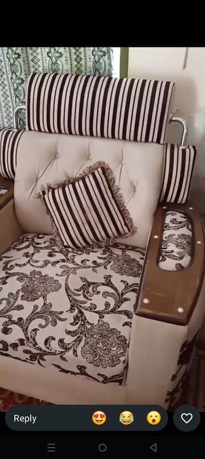 5Seater Wooden Sofa Set with Cushions - Used - Multan