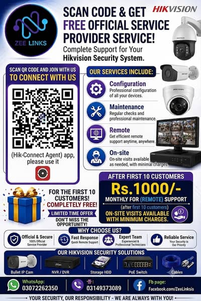 CCTV Camera & Free Official Technician