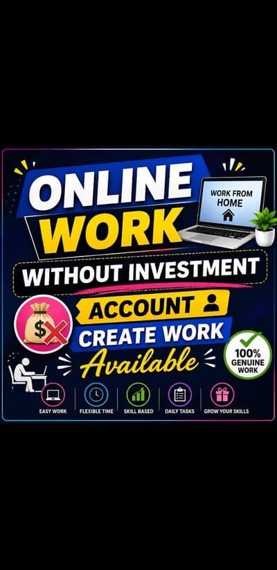 online work without investment work 0370 9665936