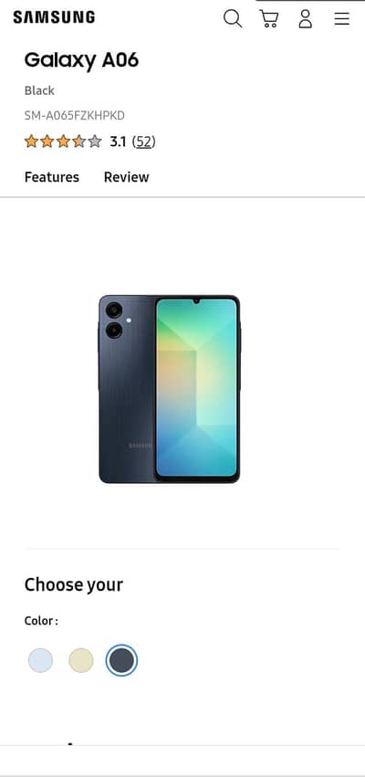 Samsung Mobile A06 4/128