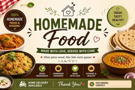 fresh home made food Available