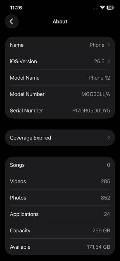 Apple iPhone 12 JV 256 GB