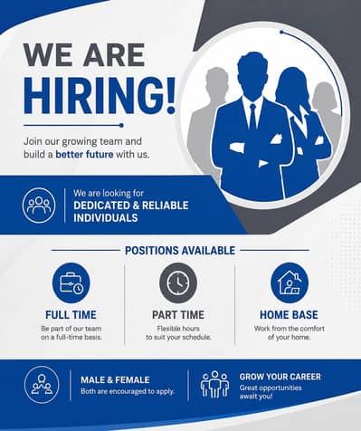 Hiring Staff For Urgent Bases