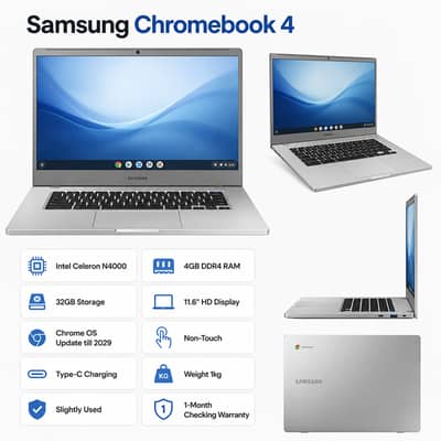 Samsung Chromebook 4 | 4GB RAM | 32GB | Type-C | 2029 Update
