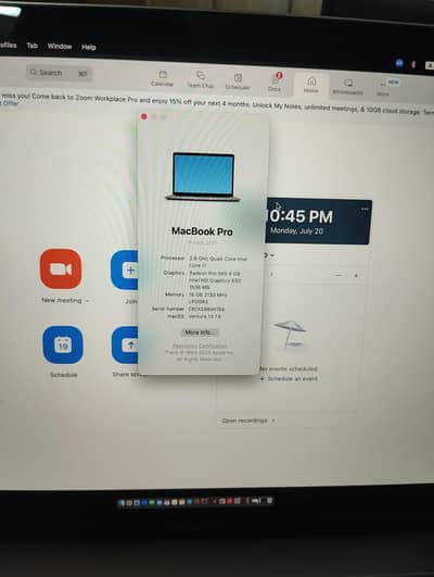 MacBook Pro 2017, 15 inch, 16/512