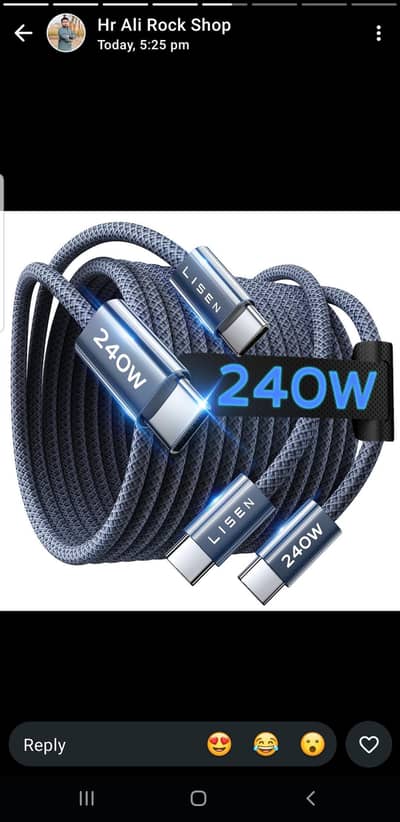 240 watt laptop charger cable 100% original brand