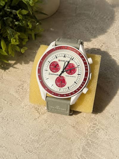 MoonSwatch Style Chronograph Watch – Premium Silicone Strap