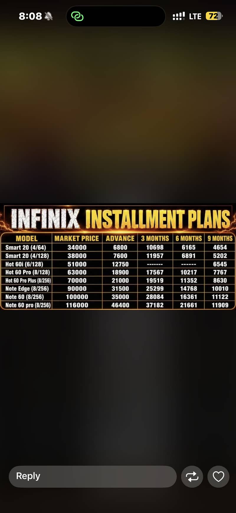 avilable on installment 0