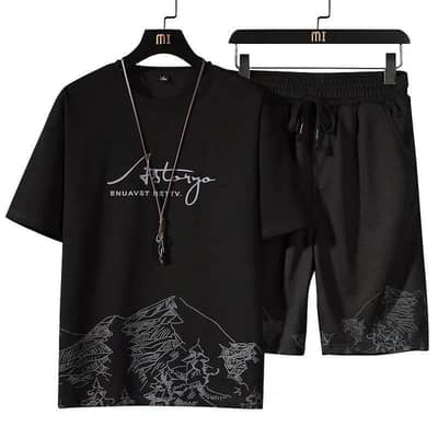 Men's Summer T-Shirt & Shorts Set-New