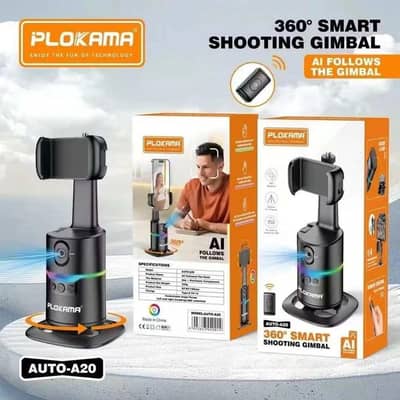 PLOKAMA A20 / A20 Pro AI Smart Gimbal – 360° Rotatable Auto Face . . .