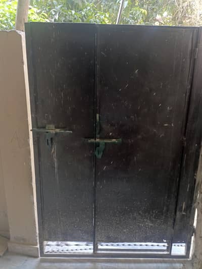 solid metal door