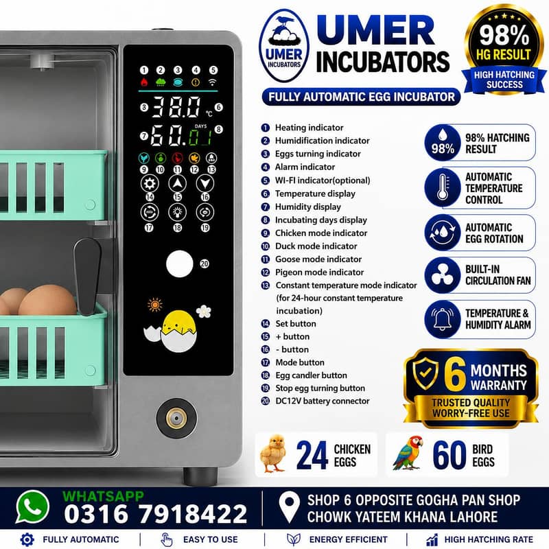 Automatic Egg Incubator | Egg Hatching Machine | Incubator | Brooder 11