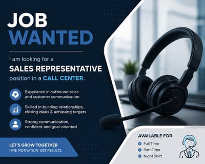 Looking for a sales representative job in call center