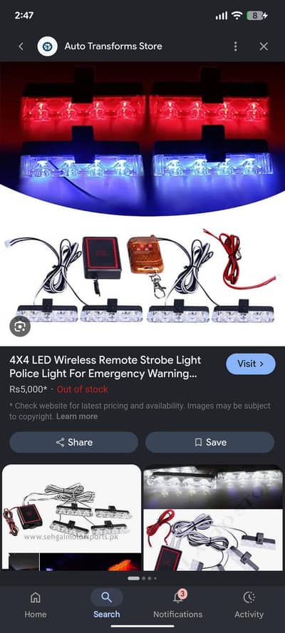 Flasher Remote Red Blue Alag Alag Mode