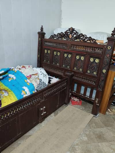 Wooden Double Bed for Sale