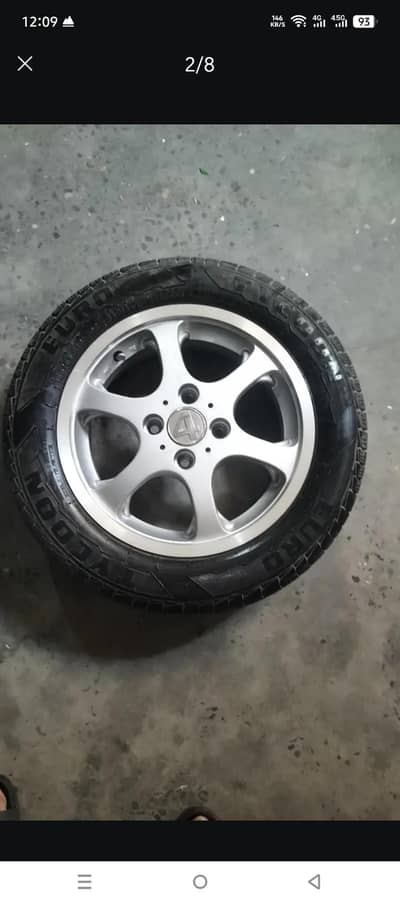 14 inch alloy rim and steel rims koi aik sale krny han with out tyres