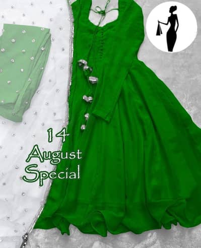 3 Pcs Women's Stitched Plain Maxi Suit free delivery cash on delivery