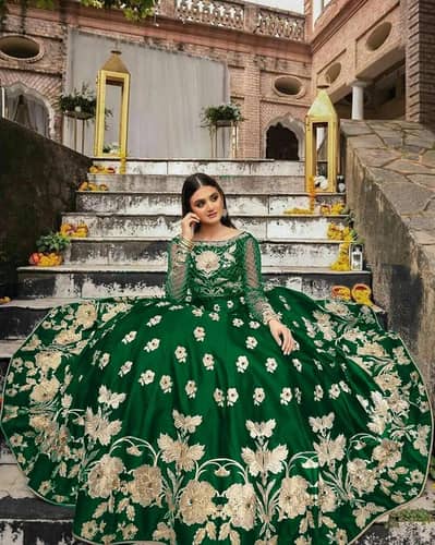 women's 14 August special green snstitched silk suit cash on delivery