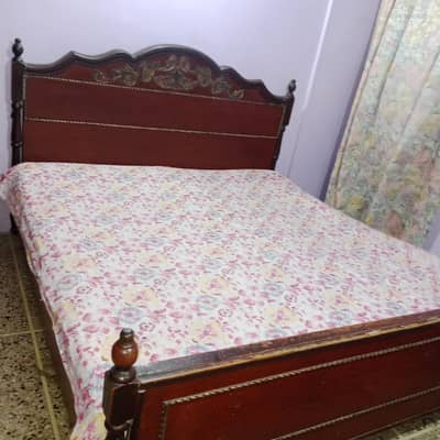Wooden king bed