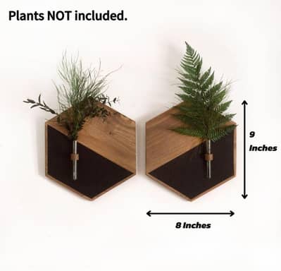 *Product Name*: MDF Wood Wall Planters Black Brown Modern Home Decor