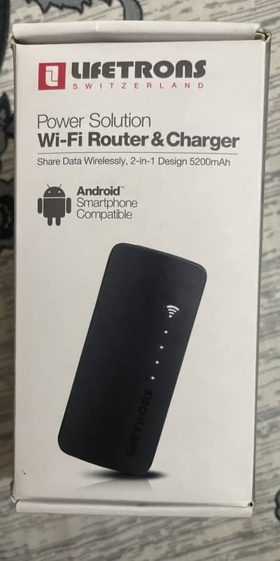 Lifetrons Power Solution Wi-Fi Router with Built-in Charger (Original)