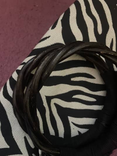 Brand New Accessorize London Black & White Zebra Print Handbag