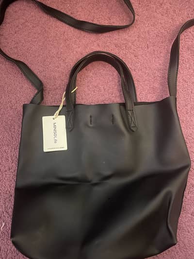Brand New MINISO Life Black Tote Bag | Crossbody Shoulder Bag