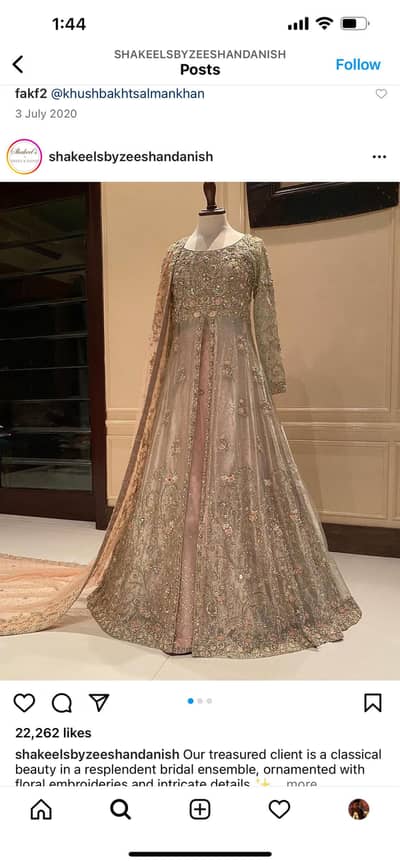 Shakeel’s by Zeeshan Danish luxury dress