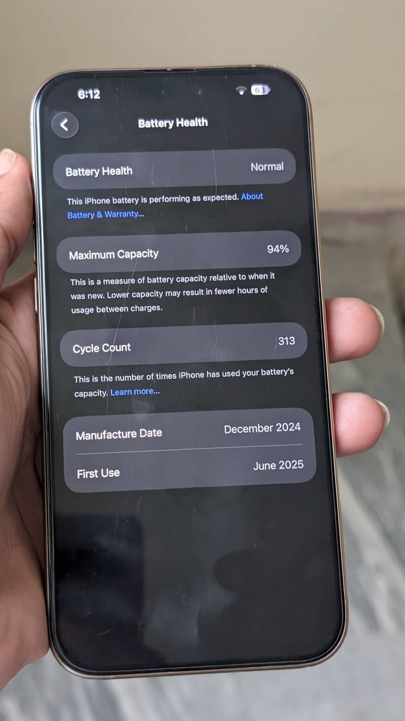 Apple iPhone 16 Pro Max JV 256GB  Desert Titanium 94% Battery 10/10 5