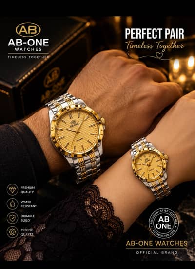 NEW AB ONE COUPLE WATCH LADIES AND GENTS COUPLE