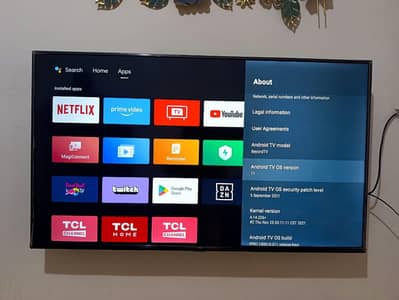 TCL 55 Inch android led, excellent condition