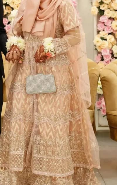 fancy walima maxi with matching clutch