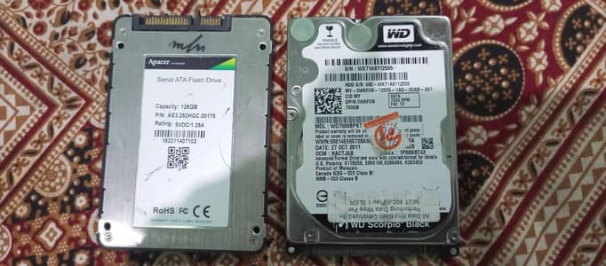 128 GB SSD & 750 GB HHD for Sale in Good condition