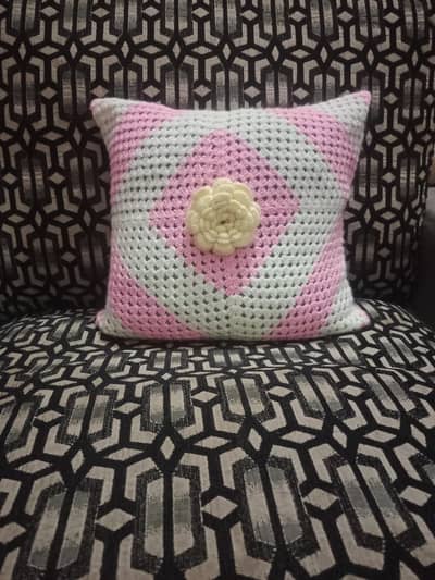Handmade Crochet Cushion Cover