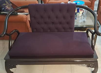 wooden Sofa velvet poshish