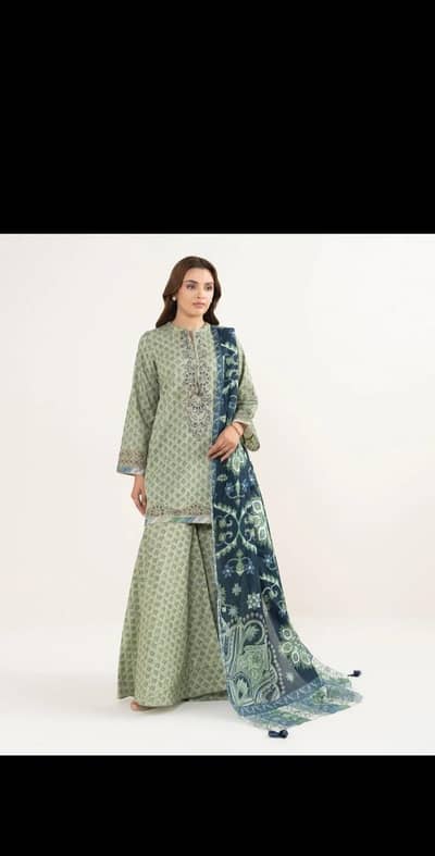 sapphire embroided /summer collection/3pc /WhatsApp 03425019311