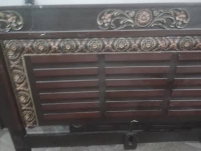 wooden bed
