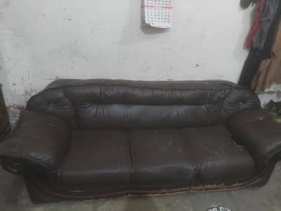 6 seater leather sofa set